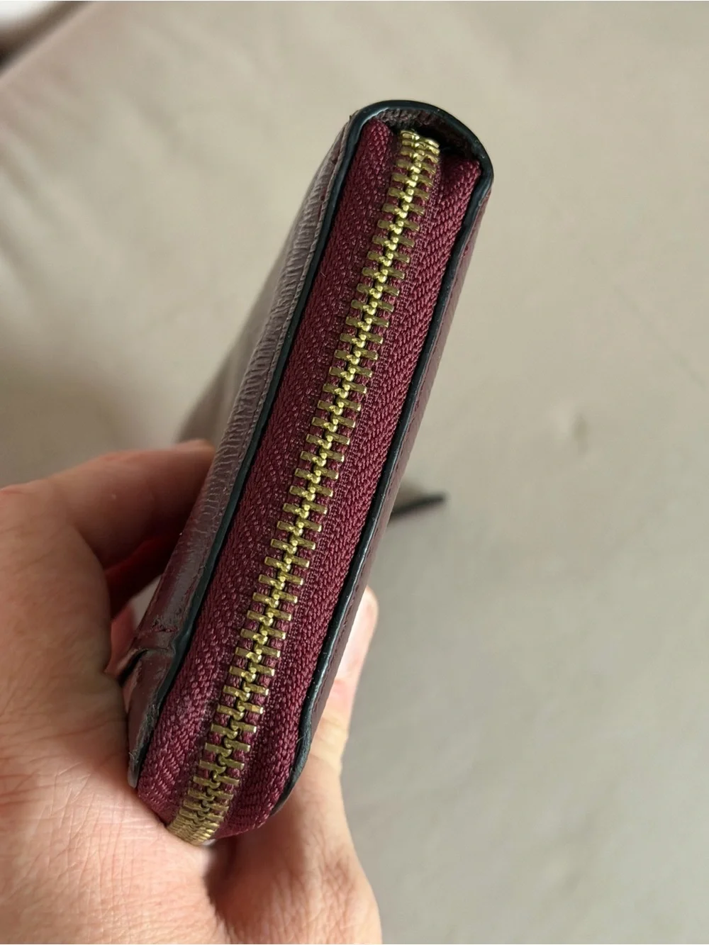 Kate Spade Bixby Place Neda Zip Around Wallet in Burgundy